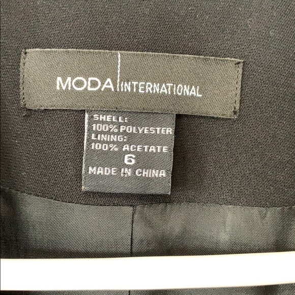 New w/o tag MODA International black blazer - Picture 4 of 8